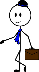 Businessman Cartoon Clipart Image - Cartoon Stick Figure ...