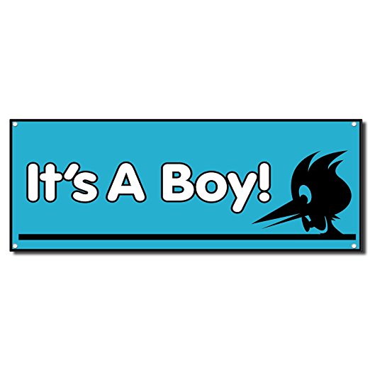 Buy It&#39;s A Boy! Baby Shower Birth Announcement Vinyl Banner ...