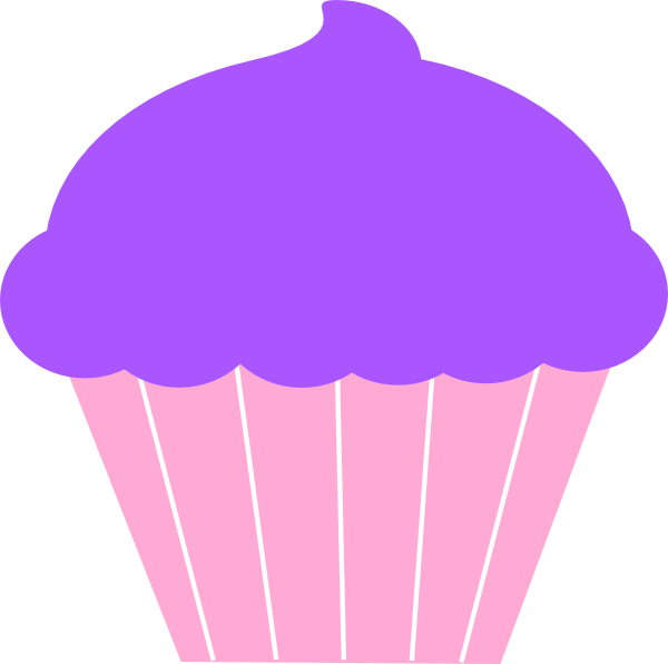 Purple cupcake clipart