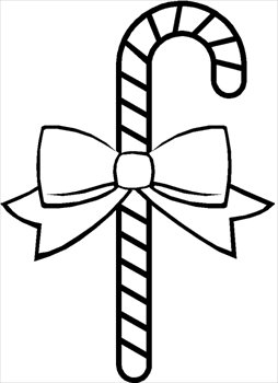 Free candy-cane-BW Clipart - Free Clipart Graphics, Images and ...