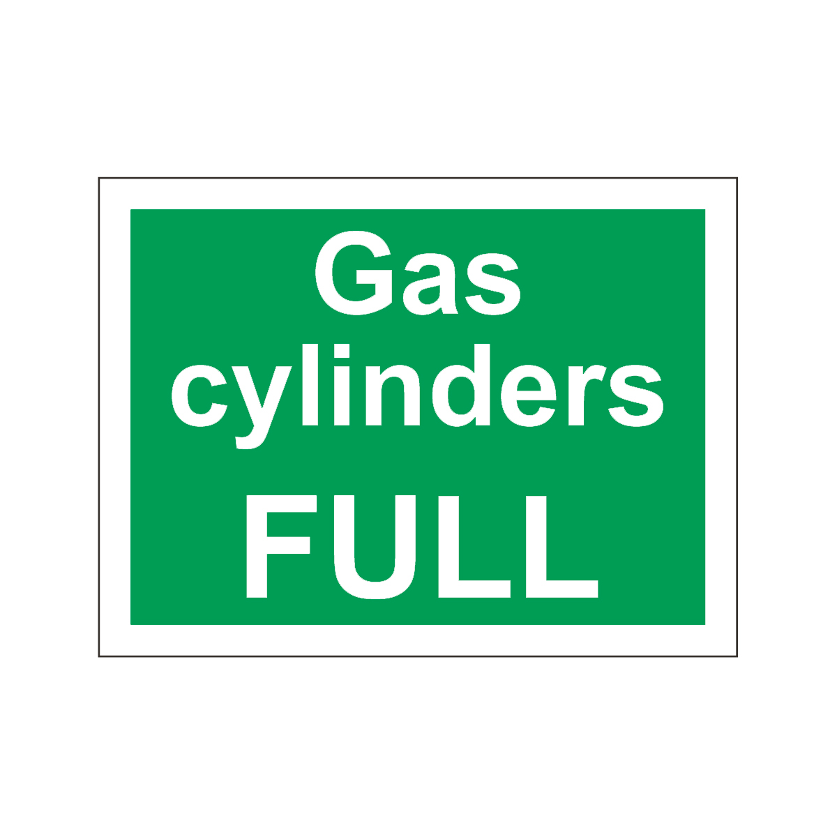 Gas Cylinders Full Safety Sign - Safe Condition Sign from BiGDUG UK