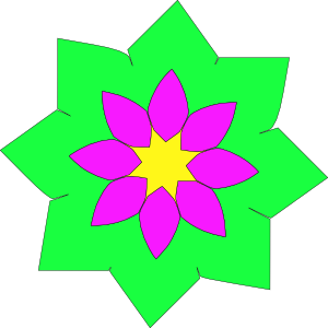 Geometric Flower Shape clip art - vector clip art online, royalty ...