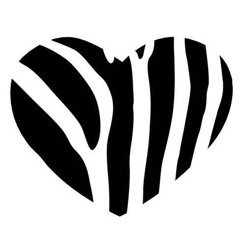 Black and White Stripes Heart-shape Coaster Custom Heart Coasters