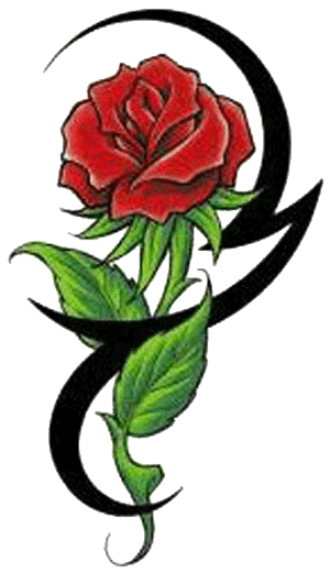 Tribal Rose Tattoos- High Quality Photos and Flash Designs of ...