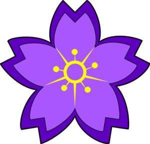 Purple Flower clip art - vector clip art online, royalty free ...