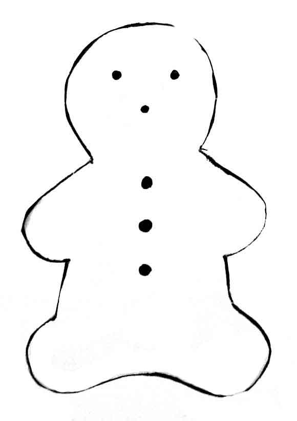 Gingerbread man template / Gingerbread girl template