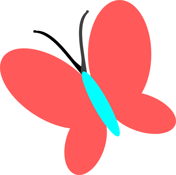 Red Blue Butterfly clip art - vector clip art online, royalty free ...
