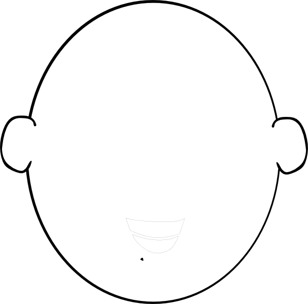 White Head Outline clip art - vector clip art online, royalty free ...