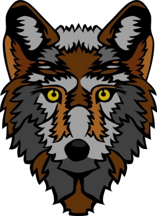 1,373 views Wolf Head Stylized clip art vector, free vector graphics