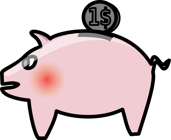 Piggybank clip art Free Vector