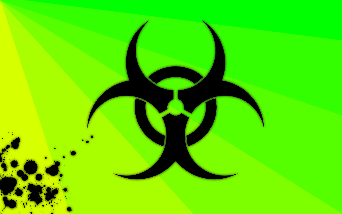 Free Red Biohazard Toxic Logo Hq Wallpaper
