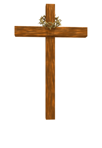 Crown Of Thorns And Cross With Transparent Background Clipart ...