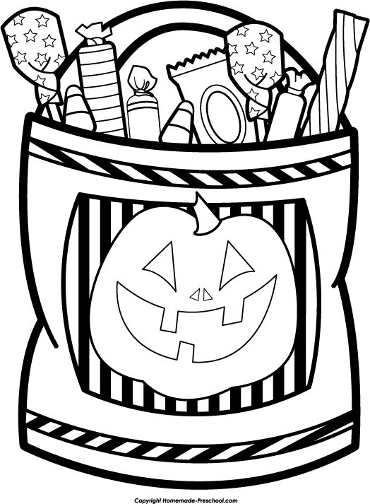 Trunk or treat trick or treat bag blank clip art pictures to pin ...