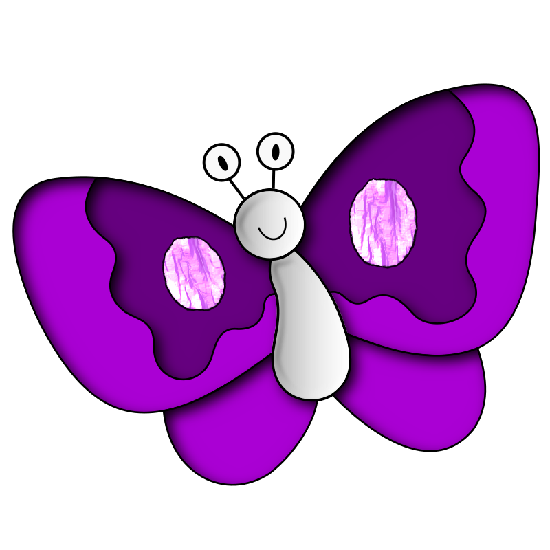 Clipart - Butterfly purple