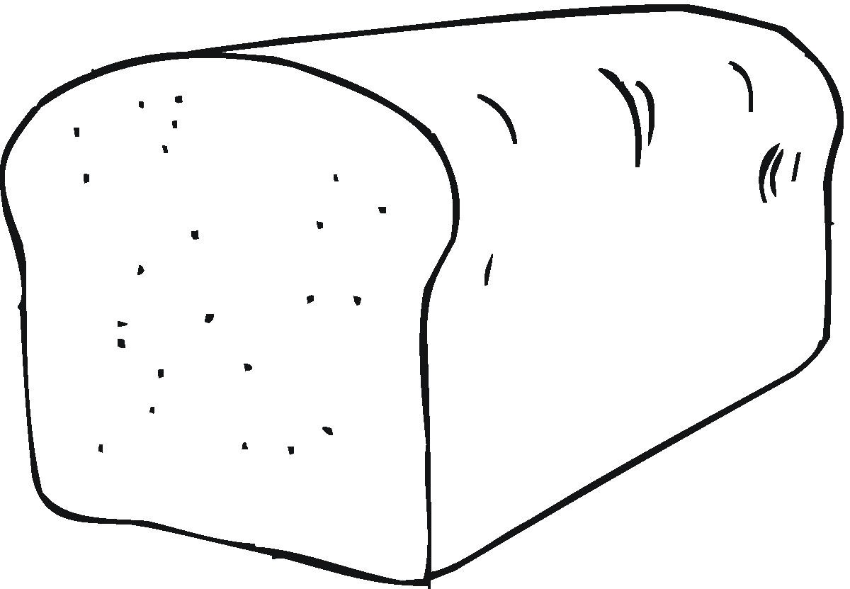Bread For Coloring - ClipArt Best