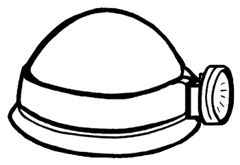 Hard hat clipart black and white