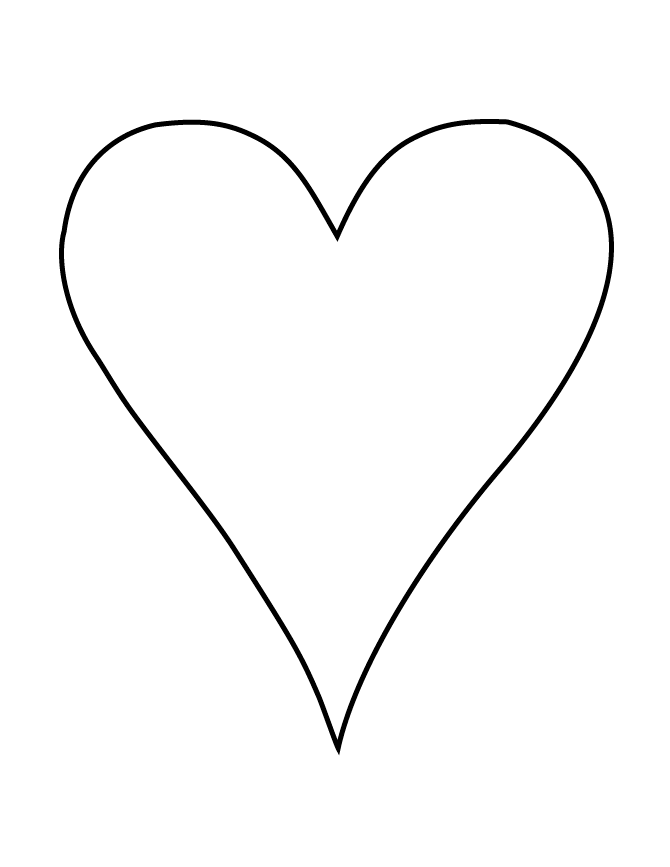 Heart And Arrow Stencil | H & M Coloring Pages