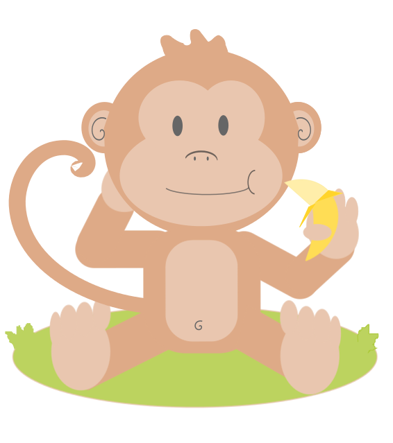 Cute Monkey Clipart craft projects, Animals Clipart - Clipartoons