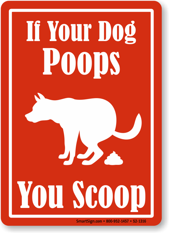 Pick Up Dog Poop Signs Clipart Best