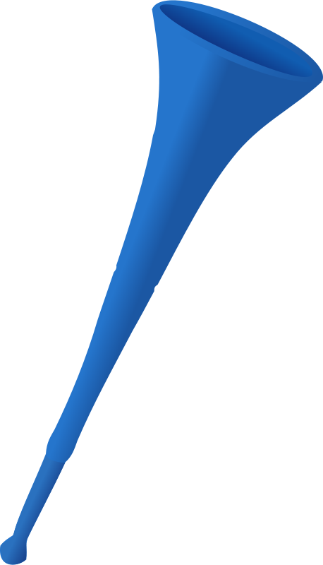 Free Clipart: Blue Vuvuzela | Music | kattekrab
