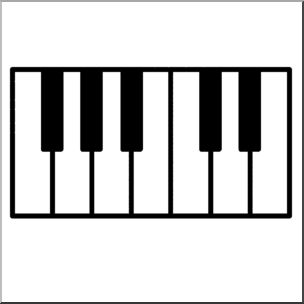 Clipart piano key cover