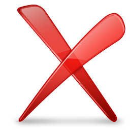 Regular Red X Icon - Financial Accounting Icons - SoftIcons.com