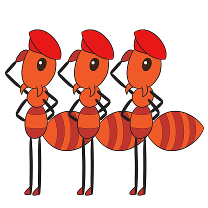 Drawing Of The Ant Character Clip Art, Vector Images ...