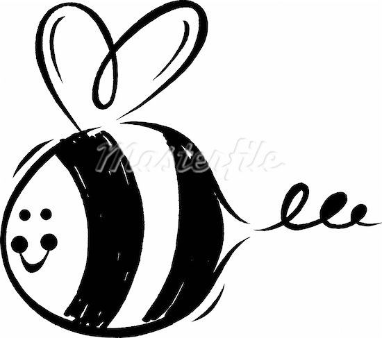 Image of Bee Clipart Black and White #11926, Honey Bee Clip Art ...