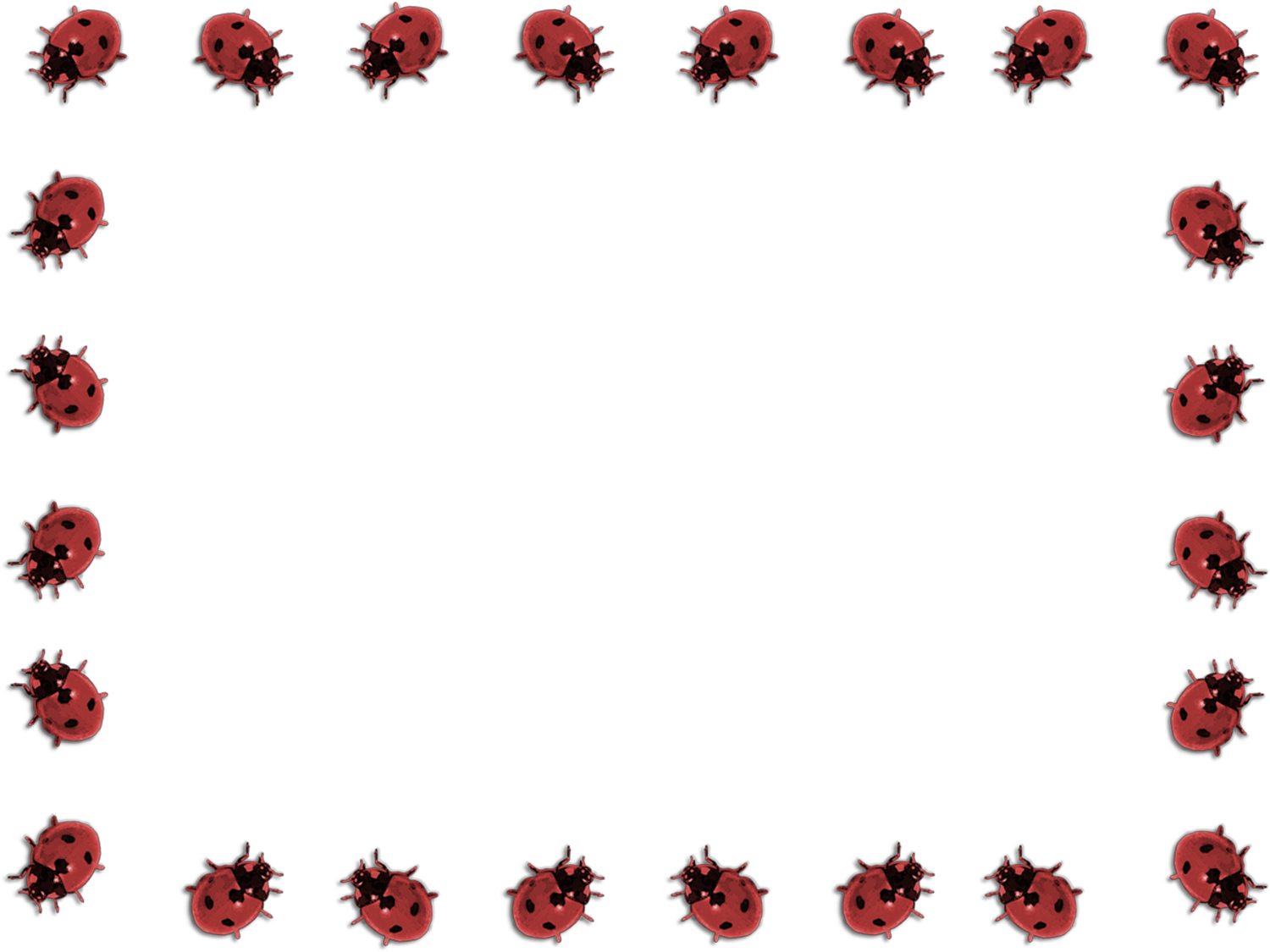 Free Powerpoint Design Template Lady Bug Border
