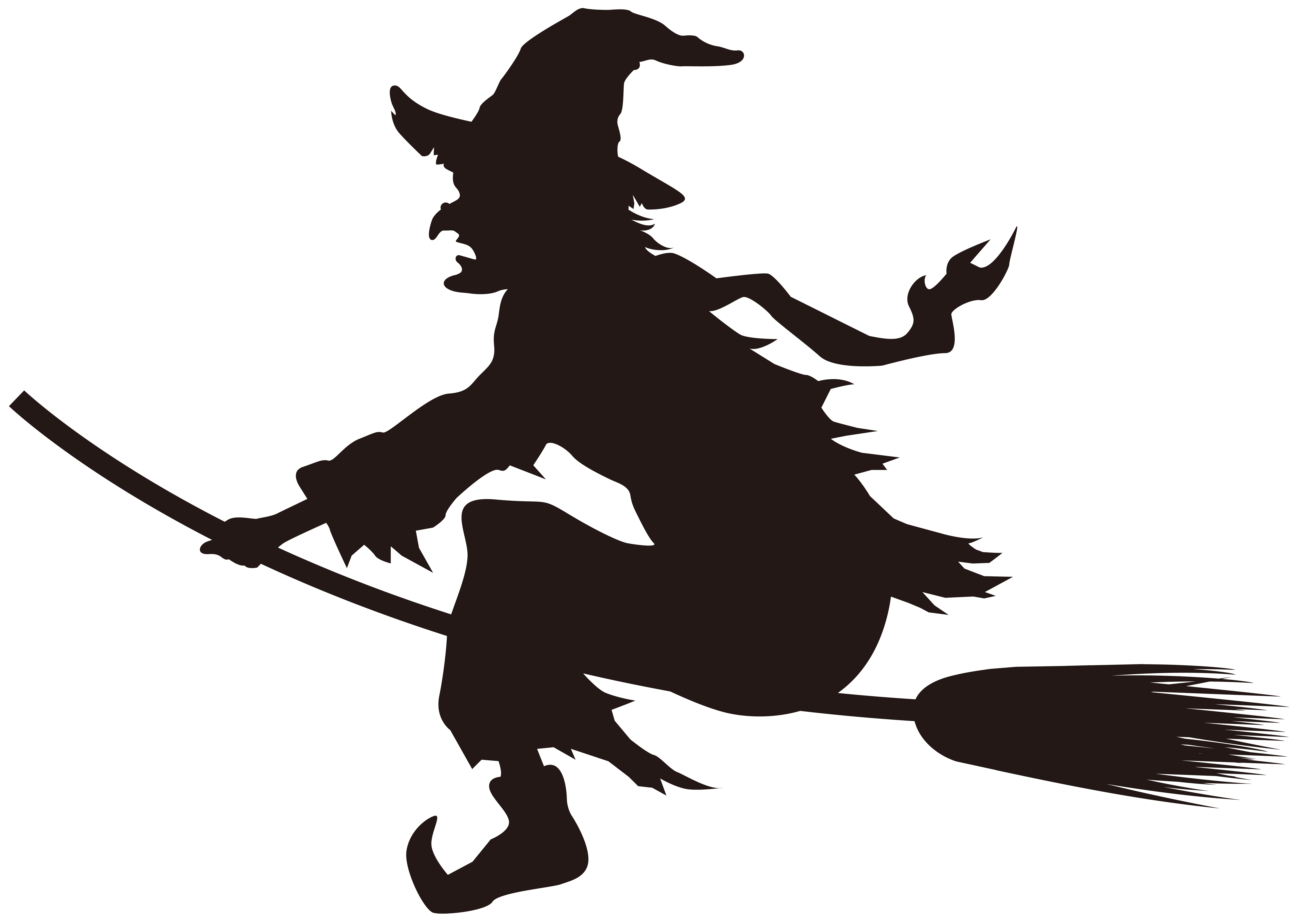 Halloween Witch On Broom Clip Art – Clipart Free Download