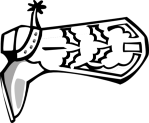 505 views Cowboy boot outline clip art