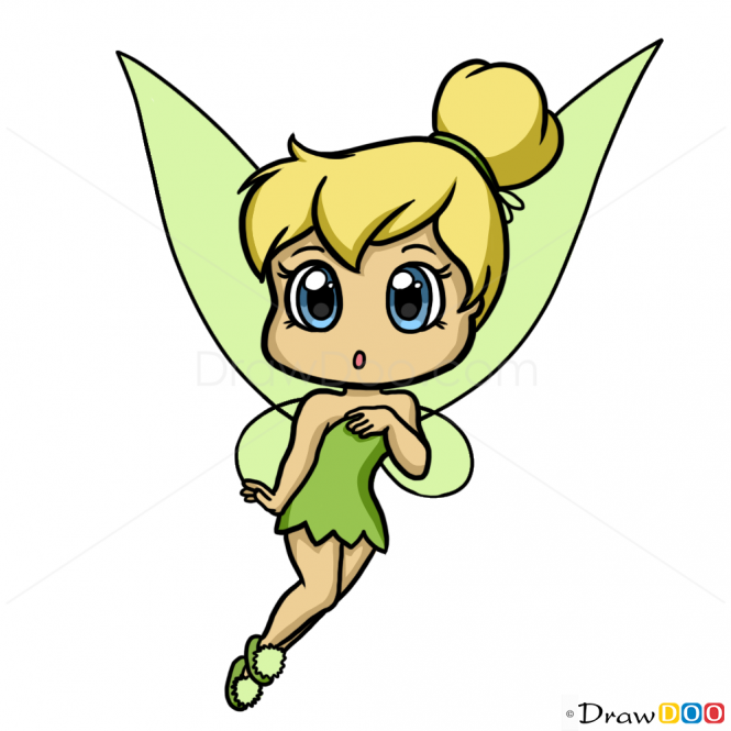 How to Draw Chibi TinkerBell, Fairies