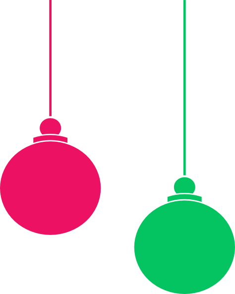 Hanging christmas balls clipart