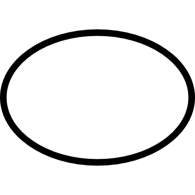 Oval outline clipart