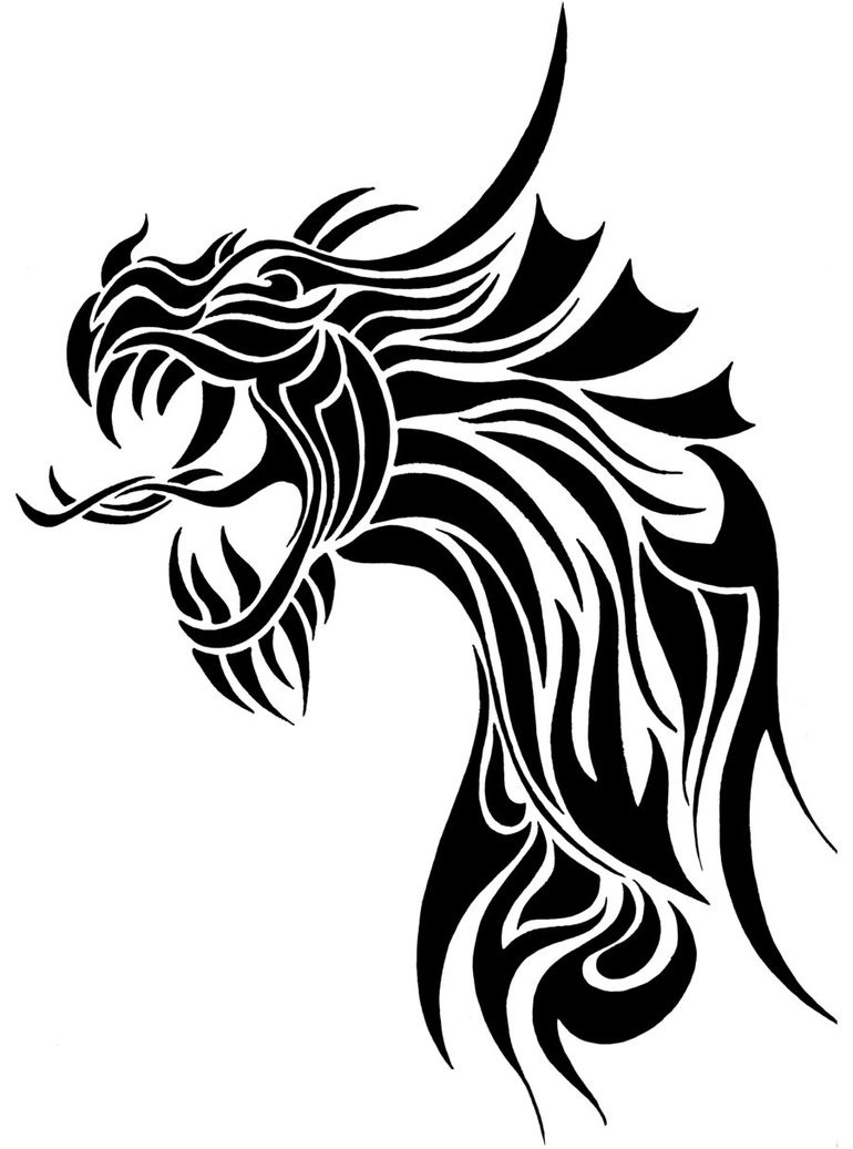 37 Tribal Dragons for Sticker Design Inspiration