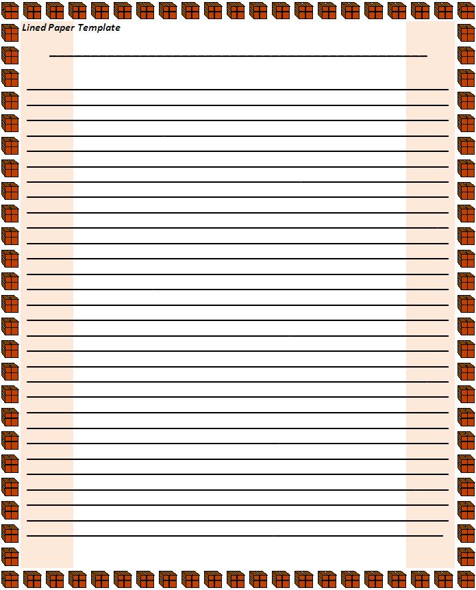 Free Lined Paper Template | Free Word Templates