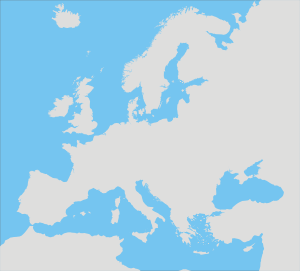 Blank printable outline map of europe DUŠAN ?ECH