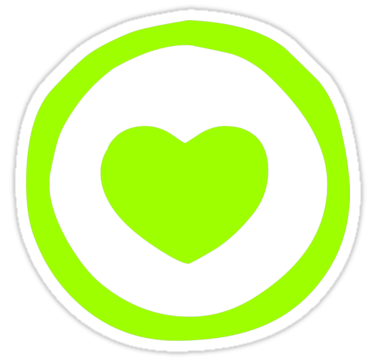 Lime Green Heart T-shirt" Stickers by Nhan Ngo | Redbubble
