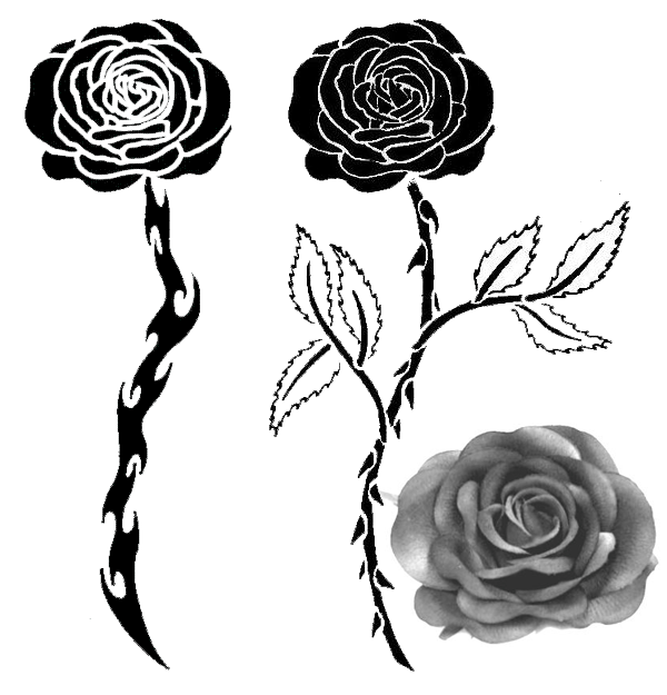 Tribal Roses Tattoo Request Drawing - griftercash © 2014 - Nov 12 ...