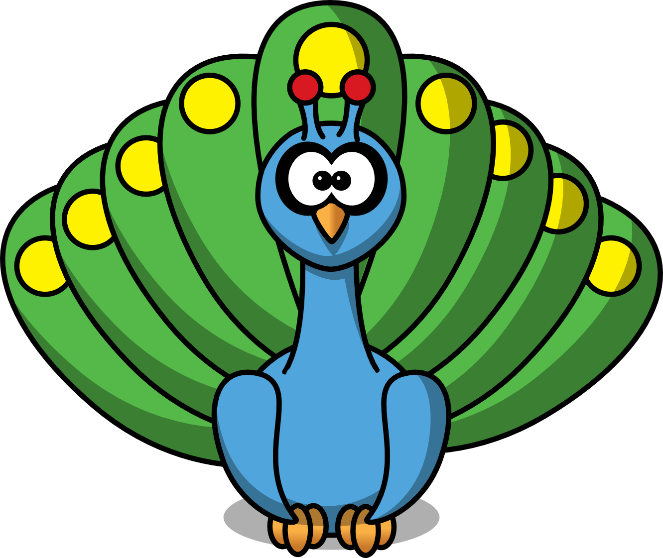 StudioFibonacci Cartoon peacock Scalable Vector ...