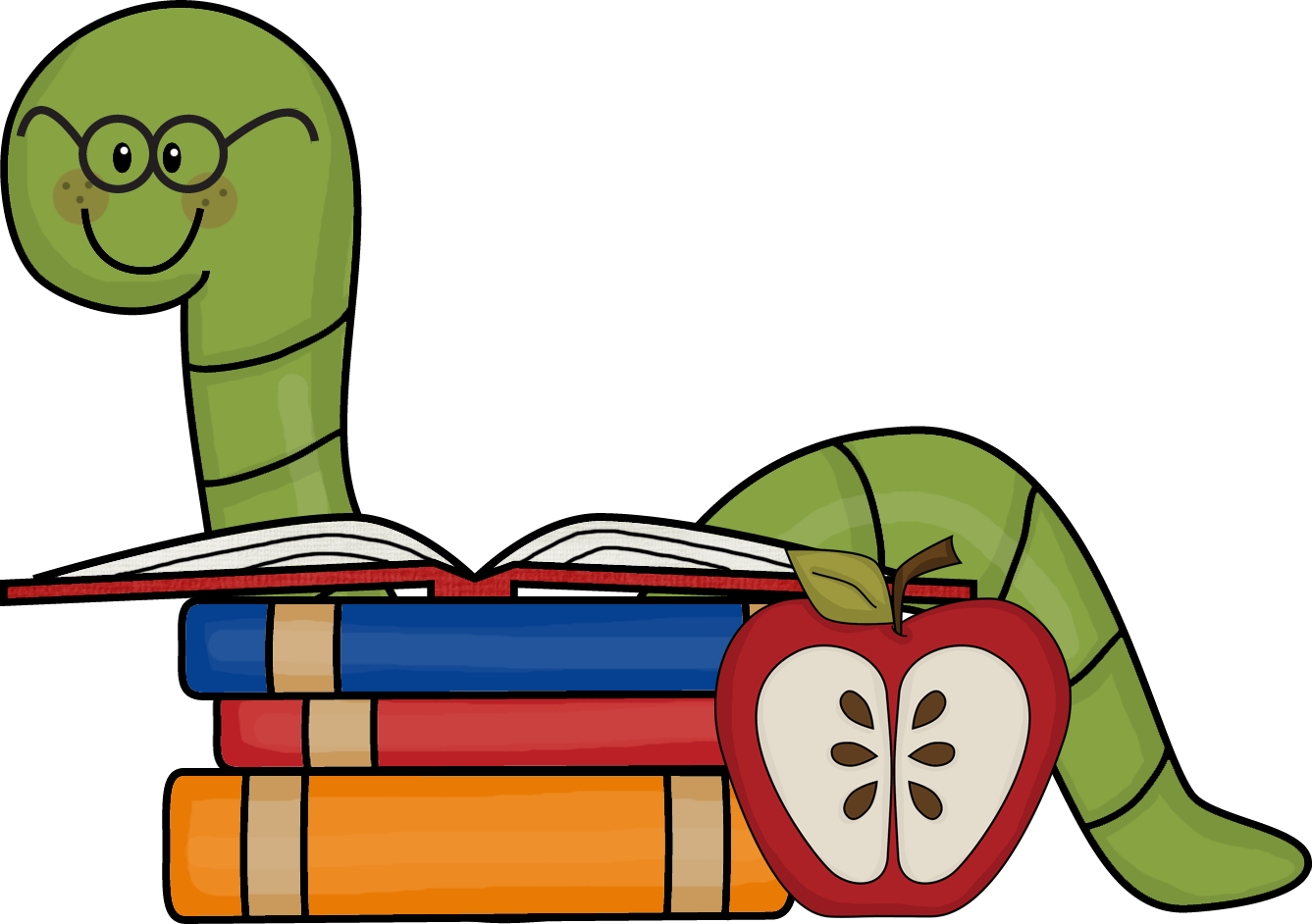 free teacher clip art bookworm - photo #3