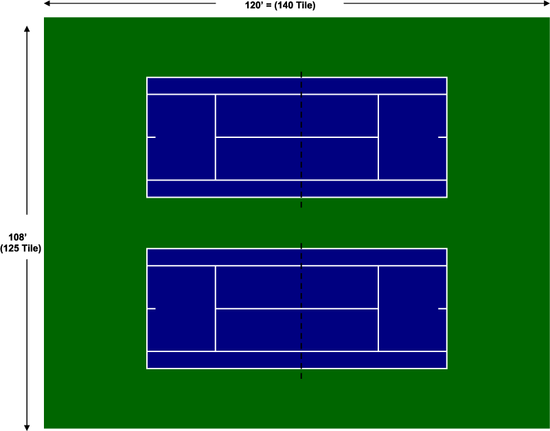 Blank Badminton Court Diagram
