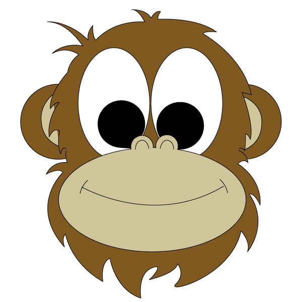 Monkey Face Drawing - ClipArt Best