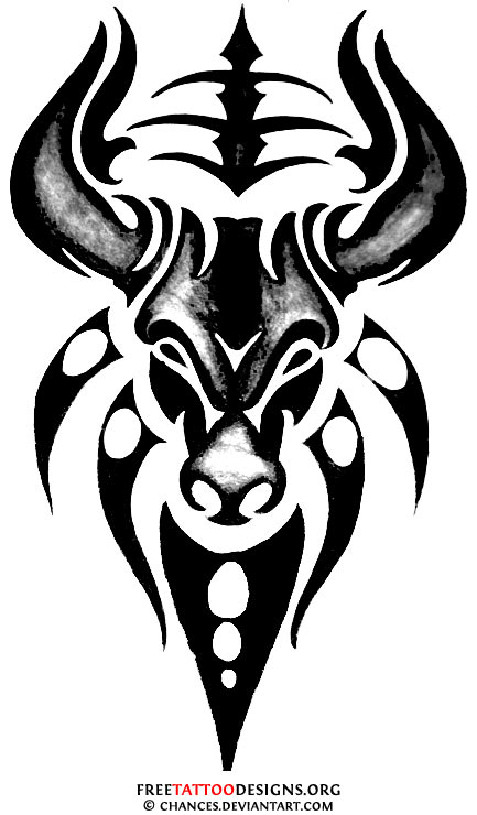 Tribal Red Bull Head Tattoo On Chest For Men: Real Photo, Pictures ... -  ClipArt Best - ClipArt Best