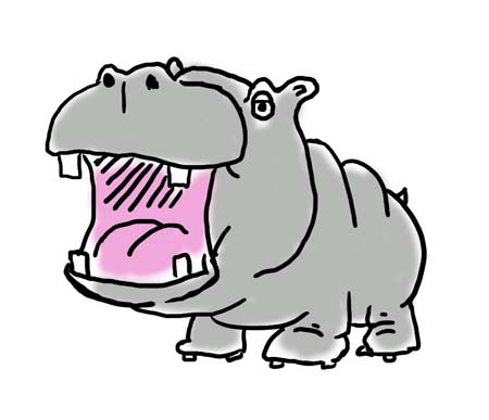 Image of Baby Hippo Clipart #3615, Hippo Clip Art At Vector Clip ...