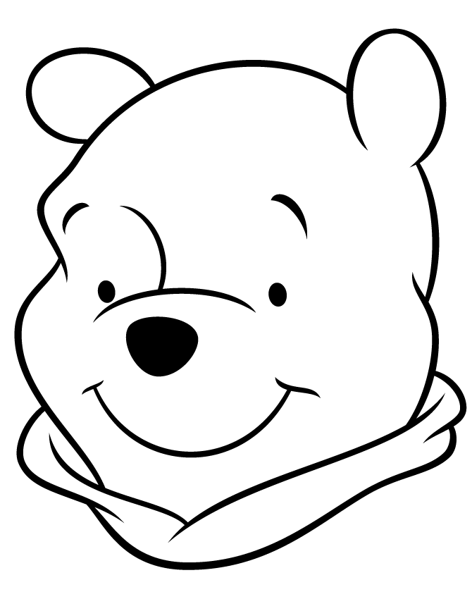 Winnie The Pooh With Smile Coloring Page | Free Printable Coloring ...
