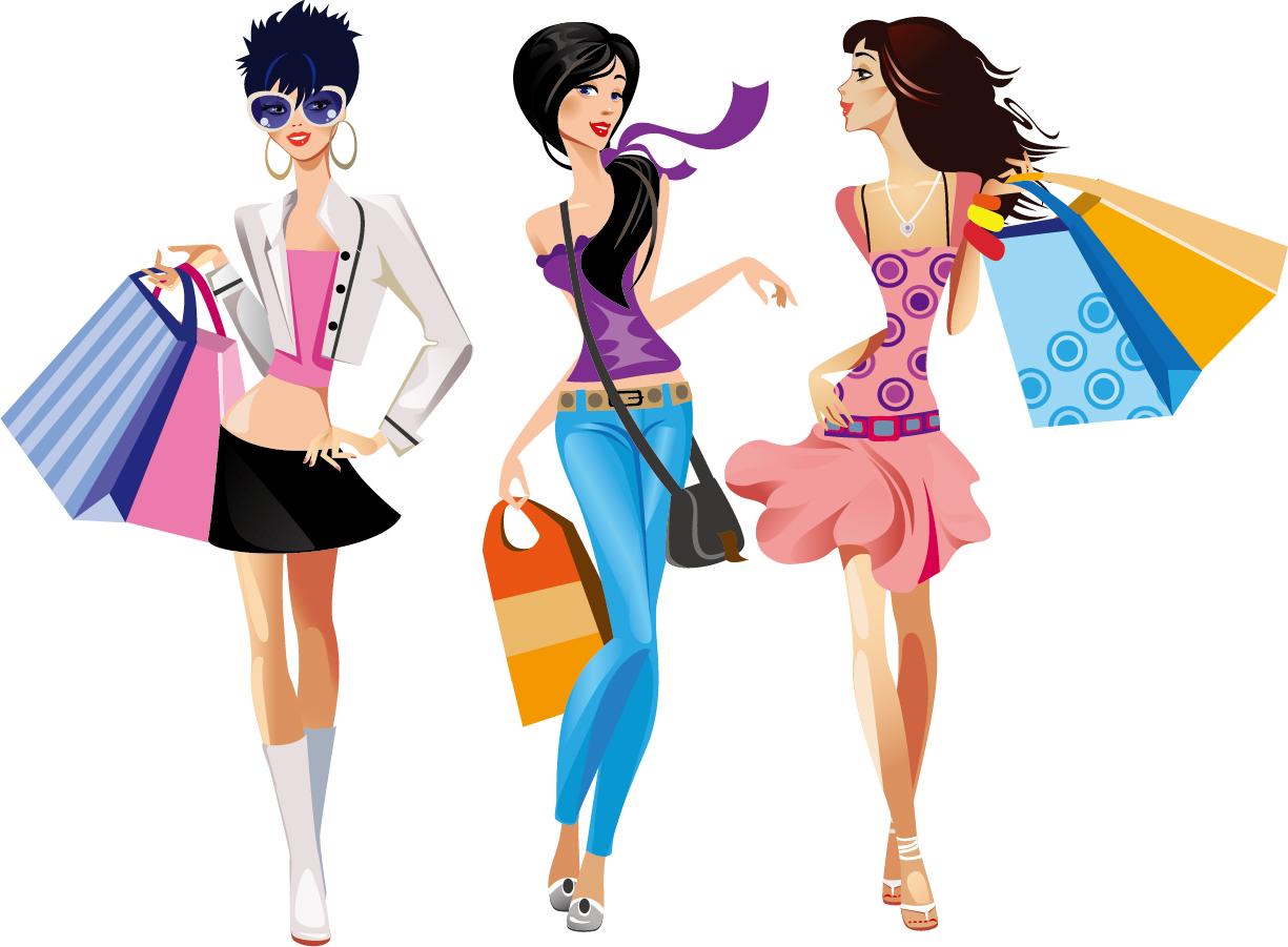 clipart shopping girl - photo #14