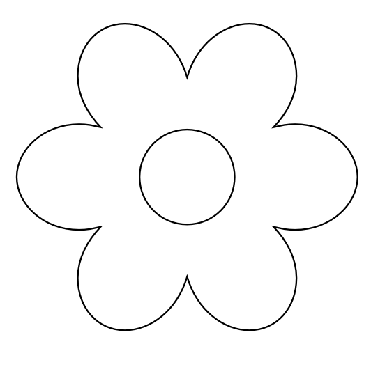 clipart flower black and white - photo #42