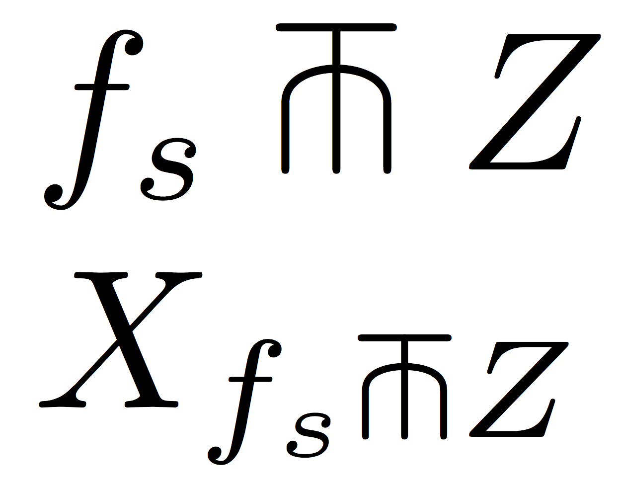 symbols - Command for transverse, and not pitchfork, as used in ...