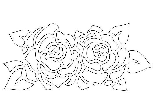 clipart rose stencil - photo #24